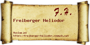 Freiberger Heliodor névjegykártya